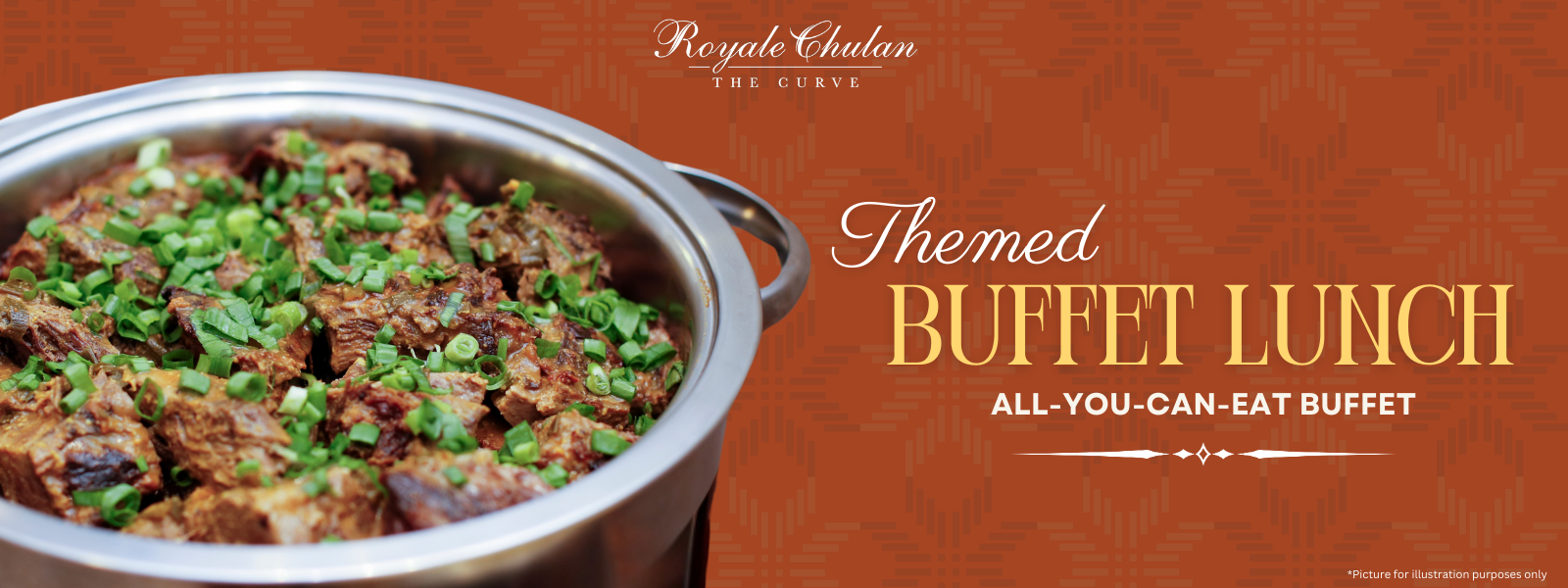 Halal buffet lunch with wide selection